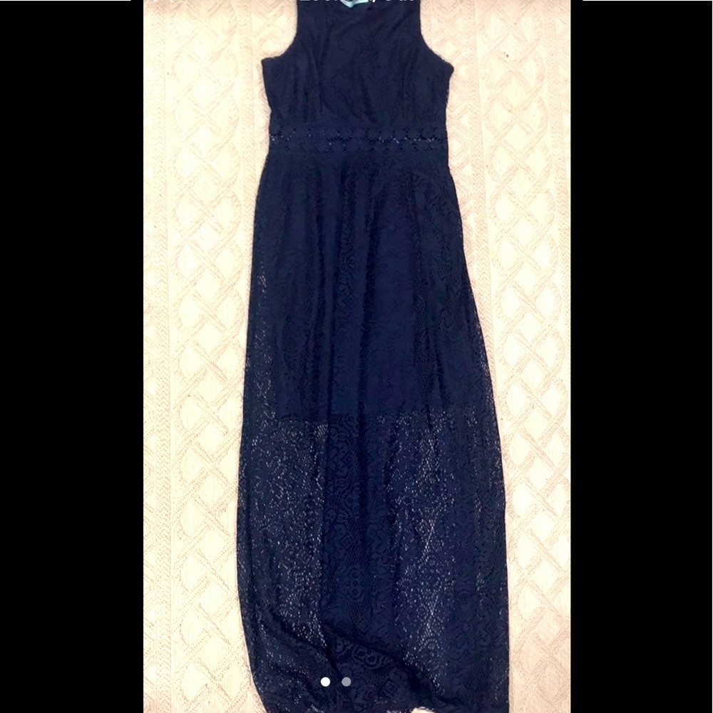 Marices Navy Lace Dress